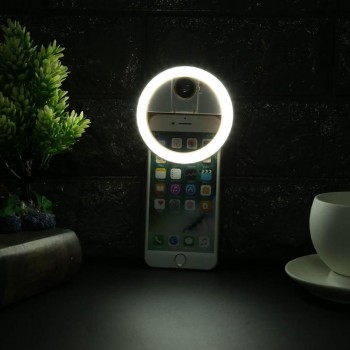 Phone Clip LED Selfie Ring Light Fill In Flash Light Supplement Flashlight Bright Rechargeable LED Selfie Flash 3 Levels