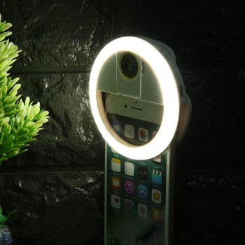 Phone Clip LED Selfie Ring Light Fill In Flash Light Supplement Flashlight Bright Rechargeable LED Selfie Flash 3 Levels