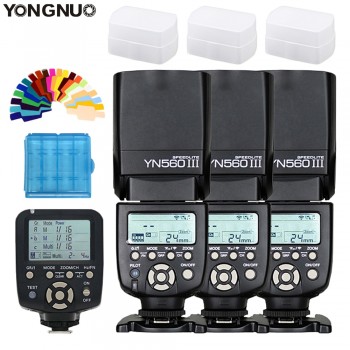 YONGNUO YN560 III YN560III YN-560III YN560-III Speedlite Flash Speedlight x3+ YN-560TX YN560TX Flash Controller For Canon Nikon