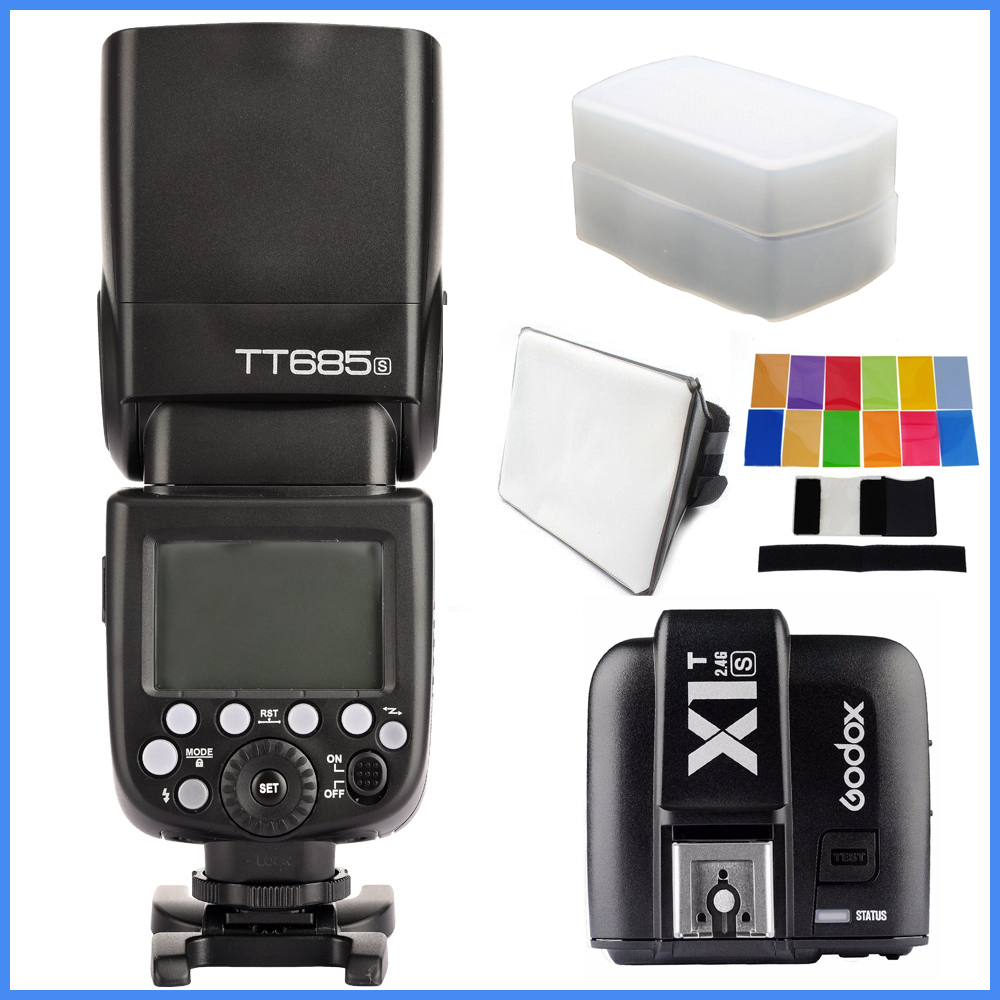 Godox TT685S 2.4G HSS TTL II GN60 Camera Flash+X1T-S Wireless Trigger for Sony  A7 III A7III A9 A7 A7R A7S II A6000 A6300
