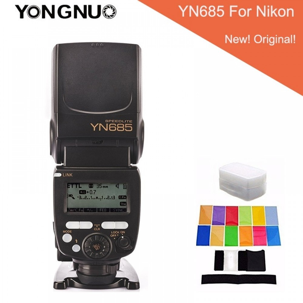 Yongnuo YN685 YN-685 GN60 2.4G i-TTL HSS Wireless Speedlight Flash with Radio Slave For Nikon D5/D4S/DF/D3X DSLR Cameras+gifts