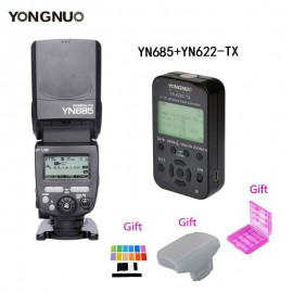 YONGNUO G60 YN685 YN-685  Flash Speedlite with Wireless HSS TTL for Canon Nikon+ YN622C-TX/ YN622N-TX Kit Set