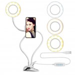 Ring Light with Cell Phone Stand Holder for Live Stream,Selfie.Dimmable for iphone,Samsung,xiaomi,huawei,HTC,Smartphone Facebook