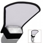 2-in-1 Silver/White Camera Flash Diffuser Softbox Photo Flash Light Reflector For Canon Cameras 11*18*20cm