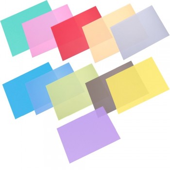 Neewer 30 x 30 cm Transparent Color Gel Filter Set Pack of 11 Sheets for Photo Studio Strobe Flashlight in 11 Different Colors