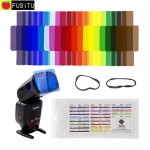 Fusitu 20pcs Flash Speedlite Color Gels Filters for Canon Nikon Sony Godox Yongnuo Shanny
