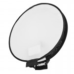40cm Universal Portable Round Studio Softbox Photography Flash Diffuser Softbox For Nikon For Canon DSLR Camera Black amp; White