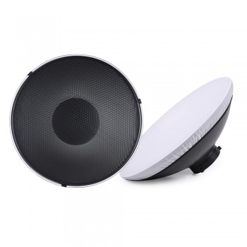 Photography Studio Beauty Dish 41cm/16 Inch Speedlite Strobe Diffuser Lampshade Bowens Mount with Reflector Honeycomb Soft Cloth