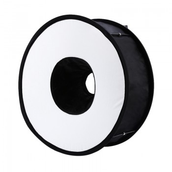 Top Deals 45cm Foldable Ring Speedlite Flash Diffuser Macro Shoot Round Softbox for Canon Nikon Sony Pentax Godox Speedlight