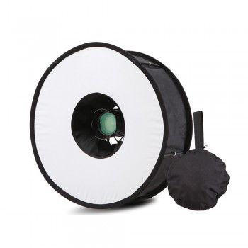 Top Deals 45cm Foldable Ring Speedlite Flash Diffuser Macro Shoot Round Softbox for Canon Nikon Sony Pentax Godox Speedlight