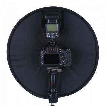 Top Deals 45cm Foldable Ring Speedlite Flash Diffuser Macro Shoot Round Softbox for Canon Nikon Sony Pentax Godox Speedlight