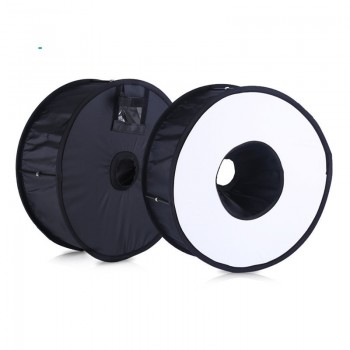 Top Deals 45cm Foldable Ring Speedlite Flash Diffuser Macro Shoot Round Softbox for Canon Nikon Sony Pentax Godox Speedlight