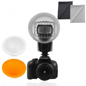 Travor Lambancy Dome Flash Diffuser for CANON 420EX 430EX SONY F36AM with 2pcs Microfiber Lens Cloth