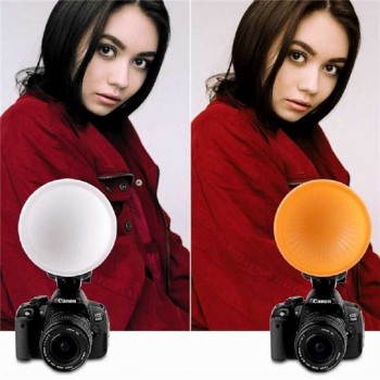 Travor Camera Flash Lambancy Dome Flash Diffuser For Canon 550EX 580EX 580EX II 600EX Gift 2pcs Microfiber Lens Cloth