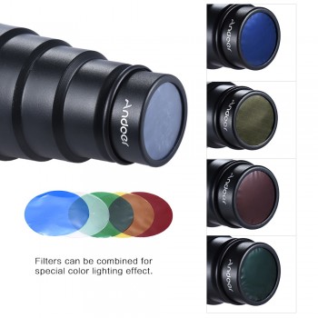 Andoer Conical Flash Snoot Light Modifier with 50 Degree Honeycomb Color Filter for Canon Nikon Photography On-camera Speedlite