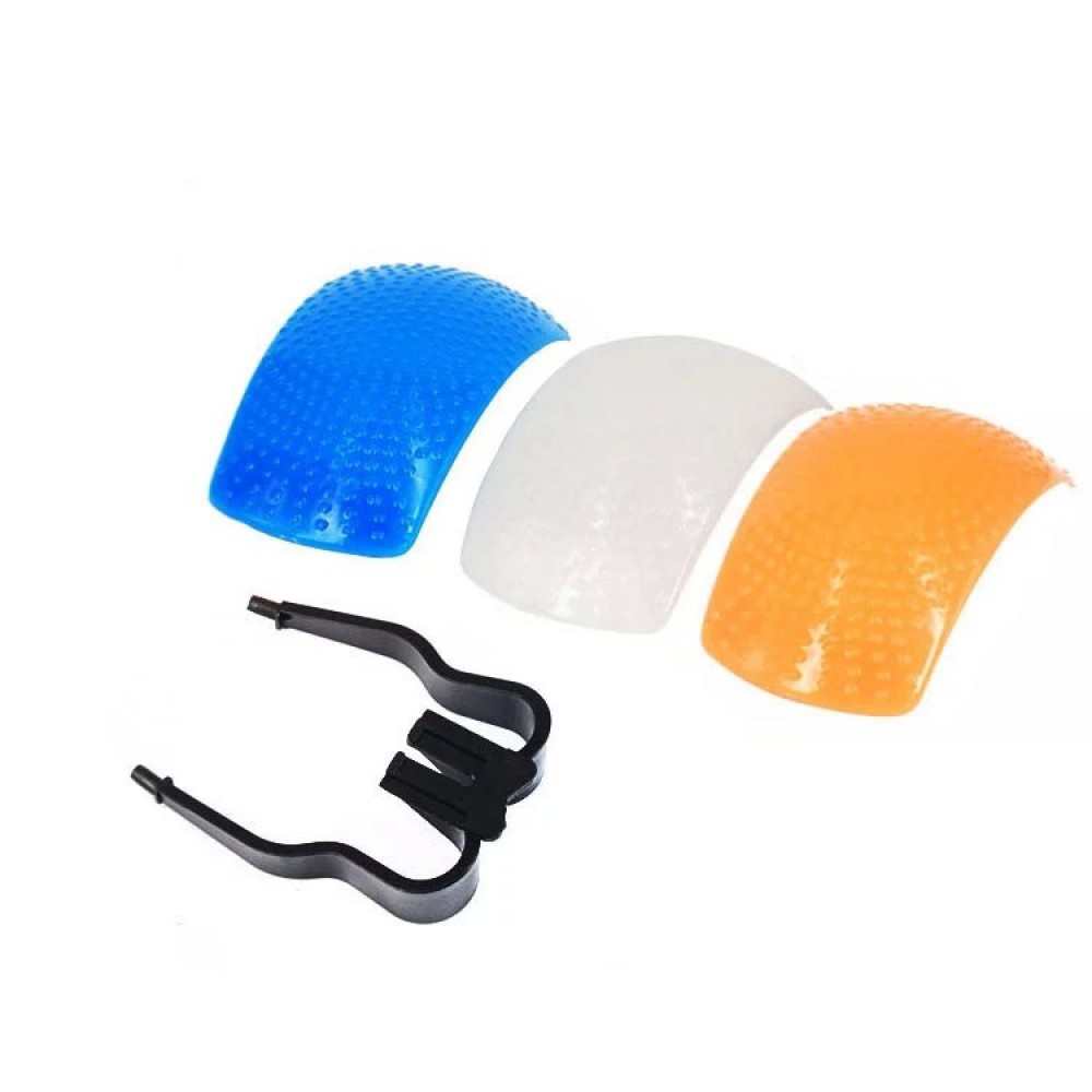 New 3 Color Pop up Flash Diffuser with one Bracket for Digital Cameras free shipping