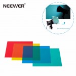 Neewer 12x 12/30 x 30cm Color Correction Gels Set 4-Color Gel Filter Film Gel Sheet for Video Light Studio Flash Strobe