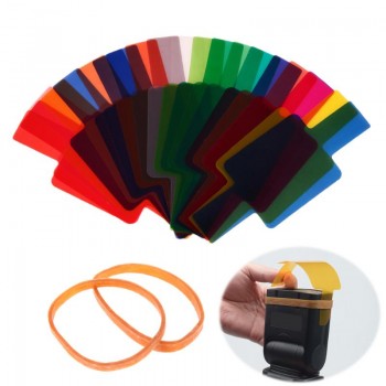 20pcs Flash Speedlite Color Gels Filters for Canon Yongnuo Camera Photographic Gels Filter Flash Speedlite Speedlight