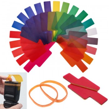20pcs Flash Speedlite Color Gels Filters for Canon Yongnuo Camera Photographic Gels Filter Flash Speedlite Speedlight
