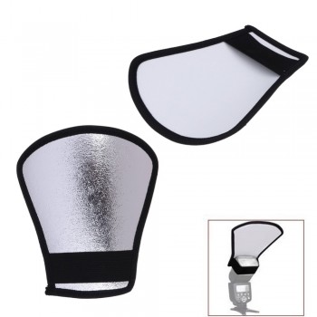 Camera Flash Diffuser Softbox Silver and White Reflector for Canon 580EX/ for Nikon SB-600/Metz/ for Sony