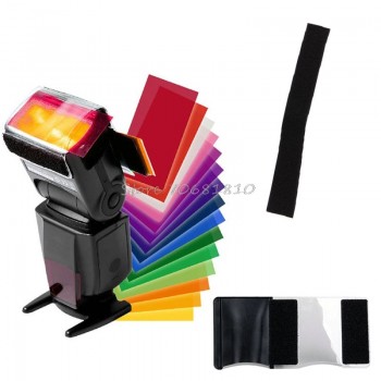 12 Colors Gel Filter Flash Diffuser Soft Box Studio Lighting Filter for Camera  Drop shipping