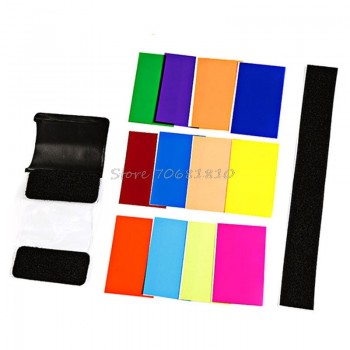 12 Colors Gel Filter Flash Diffuser Soft Box Studio Lighting Filter for Camera  Drop shipping