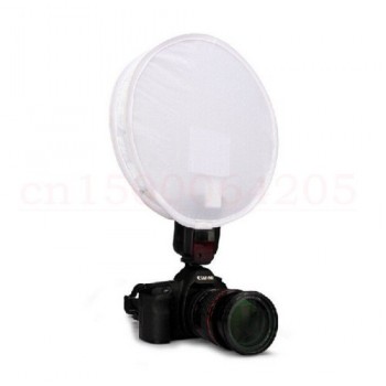 2in1 30cm 18%Gray for White balance Card Board Round Flash Diffuser Softbox