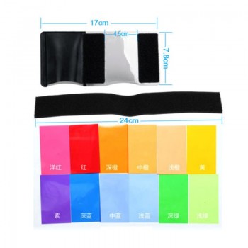 12 color card for Strobist Flash Gel Filter Color Balance with rubber band For Canon Nikon Sony Olympus Flash photoflash lamp