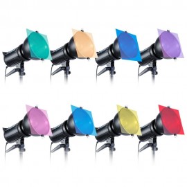 8 in 1 30cm / 12 inch flash color film video light filter color photography accessories