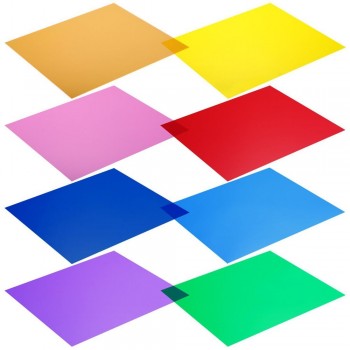 8 in 1 30cm / 12 inch flash color film video light filter color photography accessories