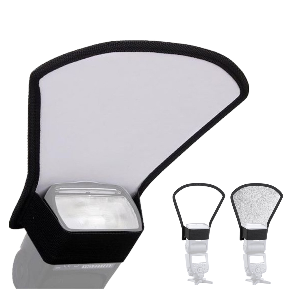 Mini Flash Diffuser Silver White Reflector for Canon 580EX 600EX Nikon Pentax Yongnuo Sony Viltrox JY-680A JY-680Ch Speedlight