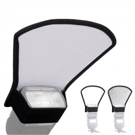 Mini Flash Diffuser Silver White Reflector for Canon 580EX 600EX Nikon Pentax Yongnuo Sony Viltrox JY-680A JY-680Ch Speedlight