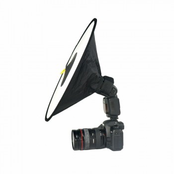 Meking 45cm/17inch Collapsible Beauty Dish Flash Diffuser for Speedlite Studio Catch Lights Lightweight Photographic Equipments