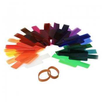 20 Color Photographic Color Gels Filter Card + Honeycomb Grid Filter for Canon Nikon Pentax YONGNUO Godox Speedlite Flash