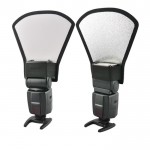 Flash Diffuser For Canon Nikon Speedlite Photography DSLR Camera Accessories Flash Diffuser Softbox Silveramp;White Reflector
