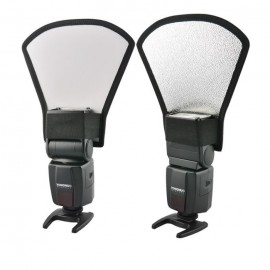 Flash Diffuser For Canon Nikon Speedlite Photography DSLR Camera Accessories Flash Diffuser Softbox Silveramp;White Reflector