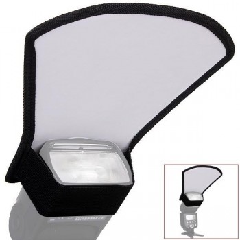 Flash Diffuser For Canon Nikon Speedlite Photography DSLR Camera Accessories Flash Diffuser Softbox Silveramp;White Reflector