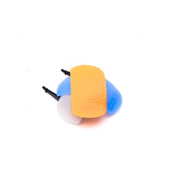 3 Color 3 in 1 Pop-Up Flash Diffuser Cover for Canon Nikon Pentax Kodak DSLR SLR Flash Bounce Diffuser Cover