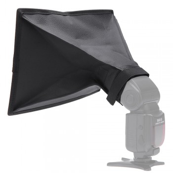 Andoer 20 * 30cm / 7.9 * 11.8in Portable Photography Flash Diffuser Mini Softbox Kit for DSLR Speedlite Flash