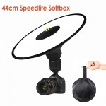 Universal 44cm Easy-fold Round Flash Softbox Speedlight Speedlite Diffuser Reflector for Canon Nikon Sony Metz Macro Shooting