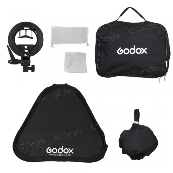 Godox 40x40 cm Flash Softbox Kit con S-Type Staffa Bowen Mount Holder Per La Macchina Fotografica Photo Studio