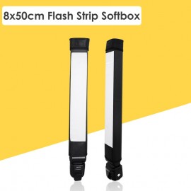 8x50cm Universal Foldable Flash Reflector Strip Diffuser Bar Softbox for Canon Nikon Sony Yongnuo Pentax Metz Speedlite