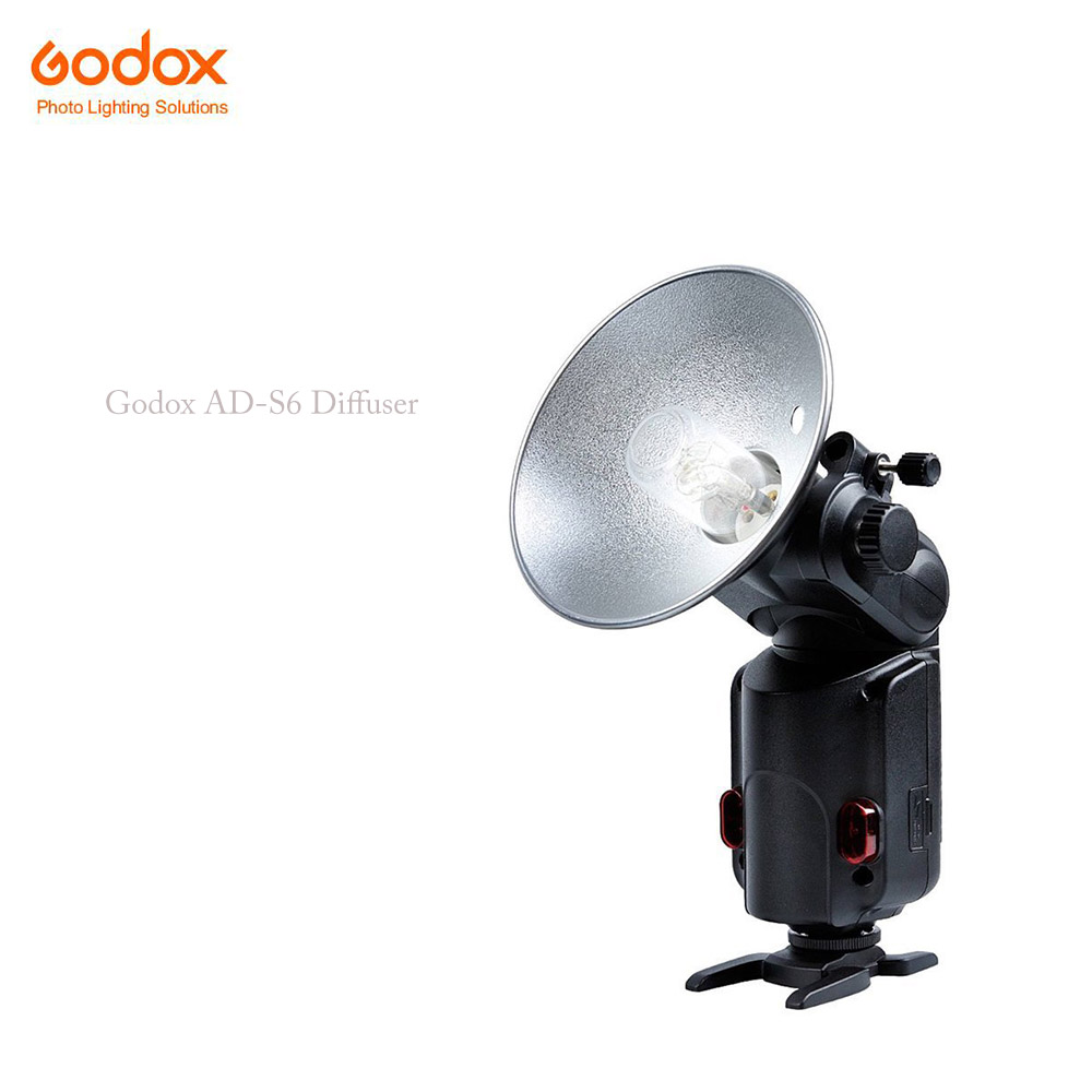 Godox AD-S6 Portable Flash Diffuser Umbrella-type  Reflector For Witstro AD180 AD360(Silver+Black) Photography Accessory