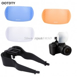 1Set New Pop-Up Flash Diffuser Cover for DSLR SLR Camera Canon Nikon 3 Colors