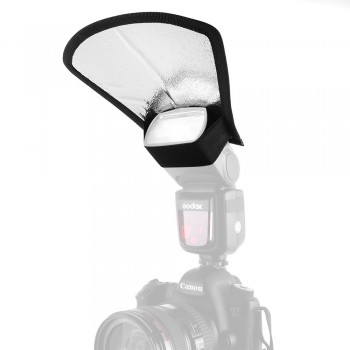 Universal Flash Diffuser Softbox Silver White Reflector for Canon Nikon Pentax Yongnuo Speedlite Photography Studio Photo