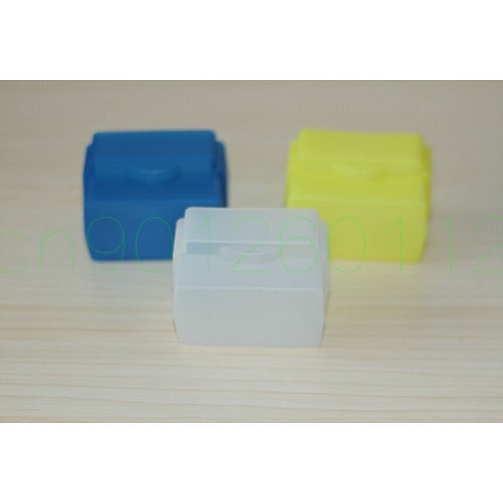 3pcs Silicon flexible Flash Bounce Diffuser Softbox White+Yellow+Blue for Nikon SB700/Nissin Di622/Di700 HVL-F60AM Flash light