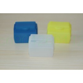 3pcs Silicon flexible Flash Bounce Diffuser Softbox White+Yellow+Blue for Nikon SB700/Nissin Di622/Di700 HVL-F60AM Flash light