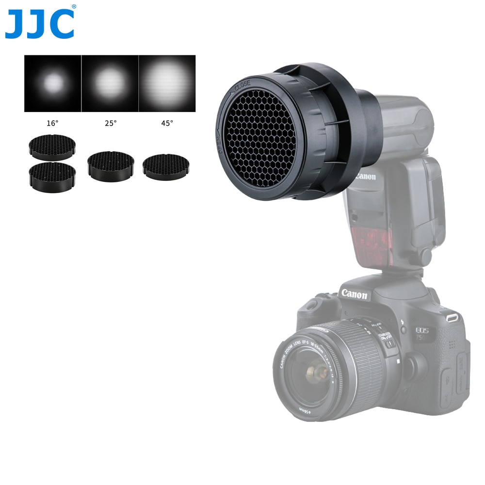 JJC Flash Light Honeycomb Grid Photographic Speedlight Photo Studio Accessories for CANON 580EX II/600EX RT/YONGNUO YN-600EXII