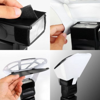 Universal 3 Color Flash Light Speedlite Diffuser Softbox Reflector for Canon Nikon Olympus Sony Yongnuo Flash Diffuser