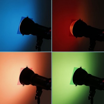 Freya 8Pcs/Set 12 Inch 8 Color PET Gel Filter For Strobe Light Photography Flash Studio Lightin Transparent Flash Diffuser Light